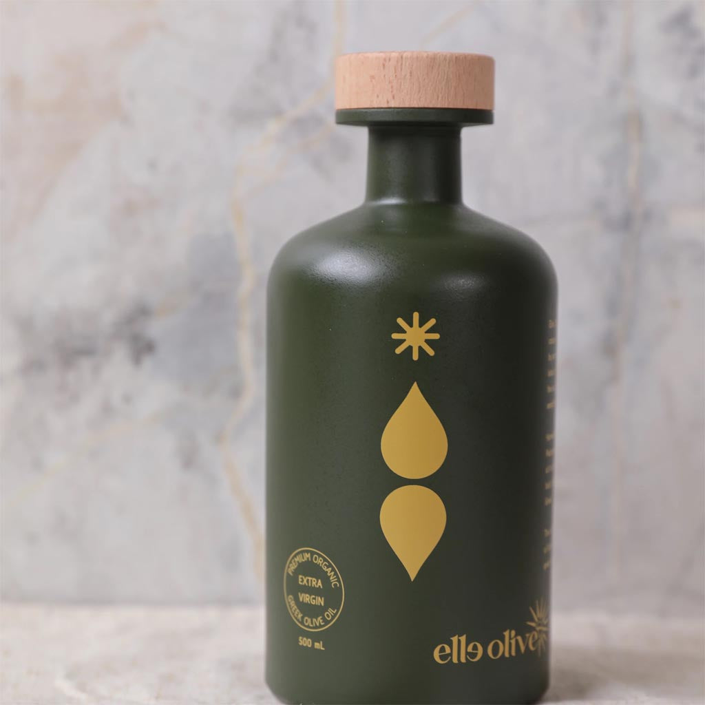 500ml Extra Virgin Greek Olive Oil - Green | Elle Olive