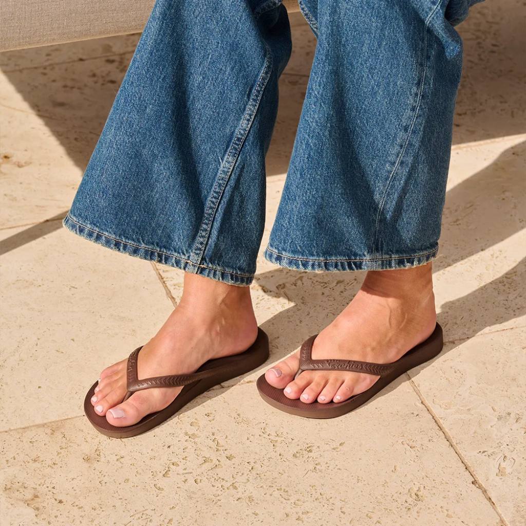 Archies Support Jandals | Classic - Chocolate Brown