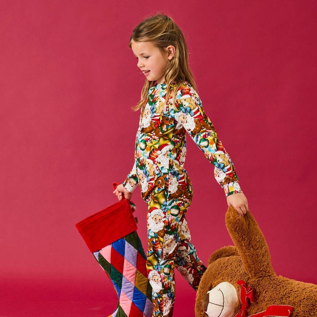 Kip & Co | Jolly Christmas Harlequin Velvet Stocking