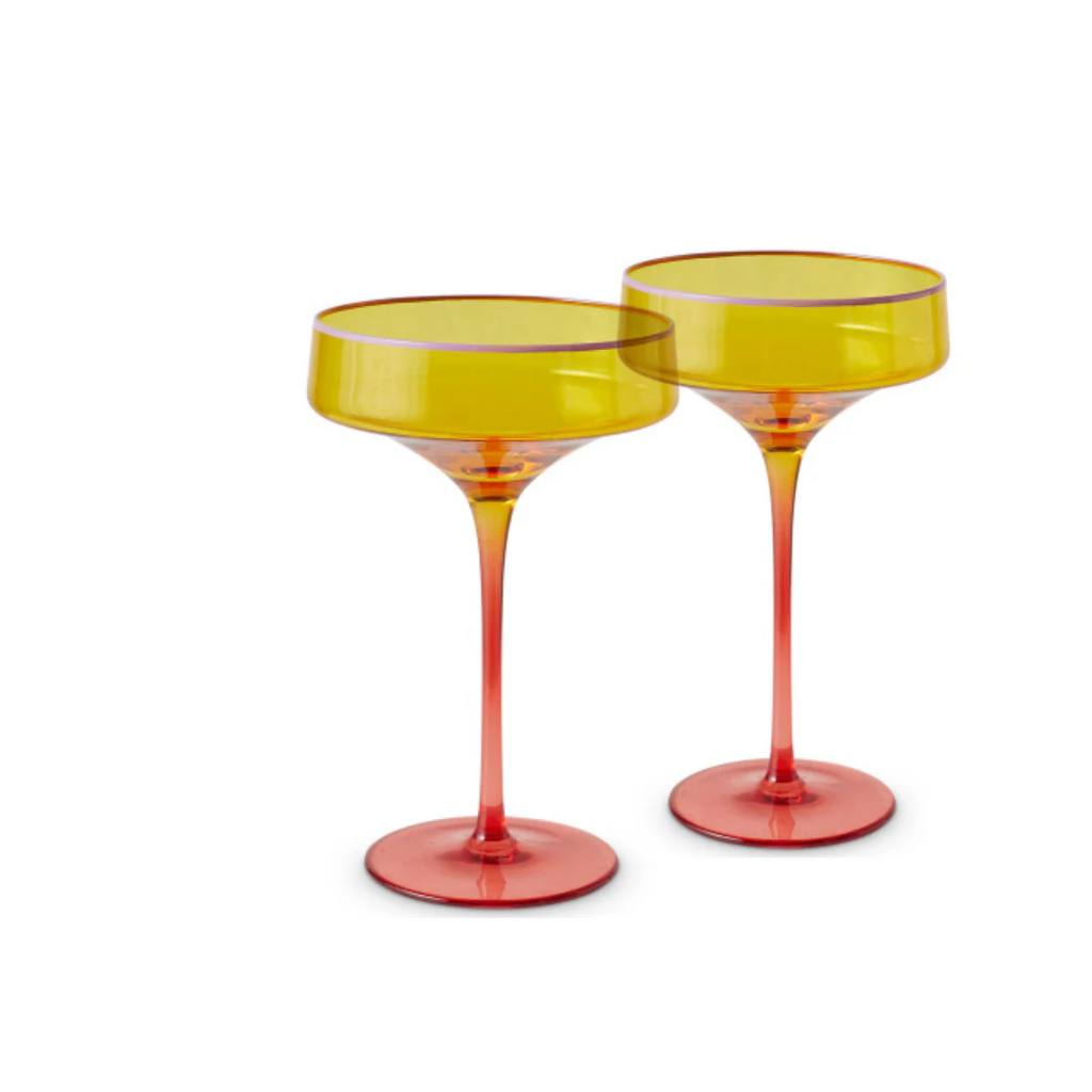 Kip & Co  | Tropical Punch Margarita Glass 2P Set