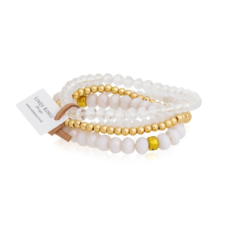Lindi Kingi | Beaded Bracelet Set - Summer Cream