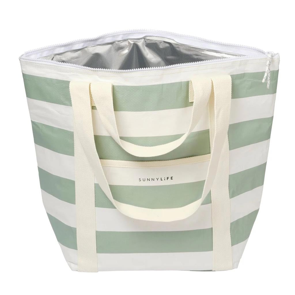 SunnyLife | Light Cooler Tote La Palma Sage Stripe