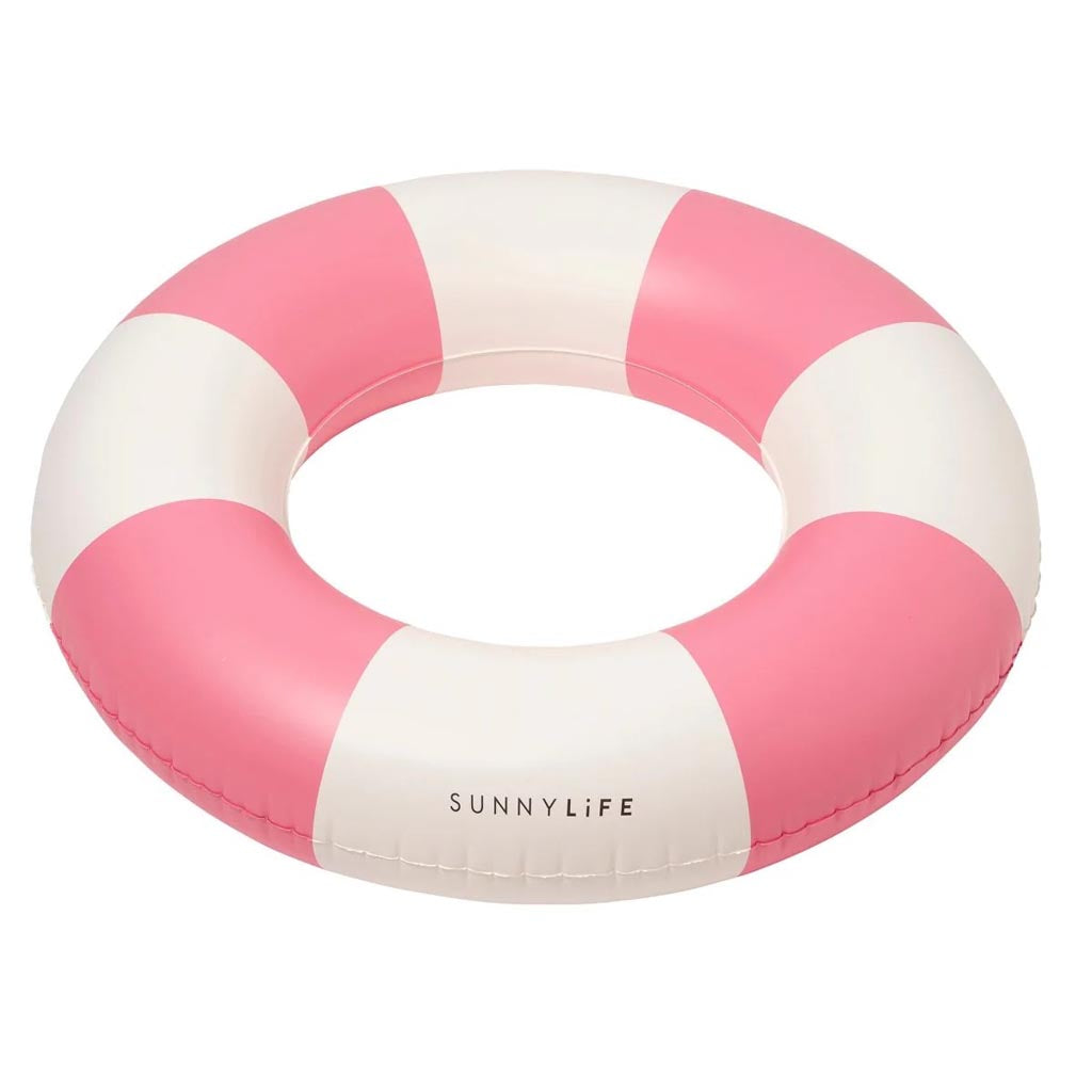 SunnyLife | Tube Pool Ring Bubblegum Pink Stripe