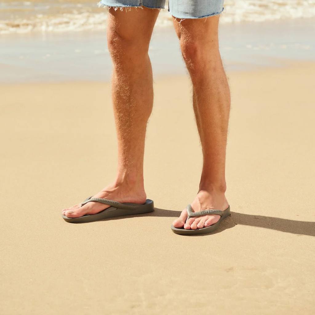 Archies Support Jandals | Classic - Charcoal - Cove. Beach Essentials