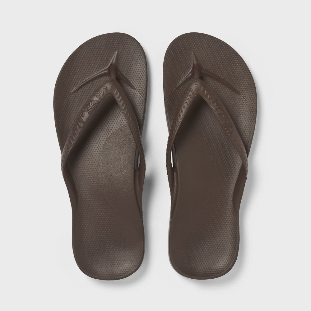 Archies Support Jandals | Classic - Chocolate Brown - Cove. Beach Essentials