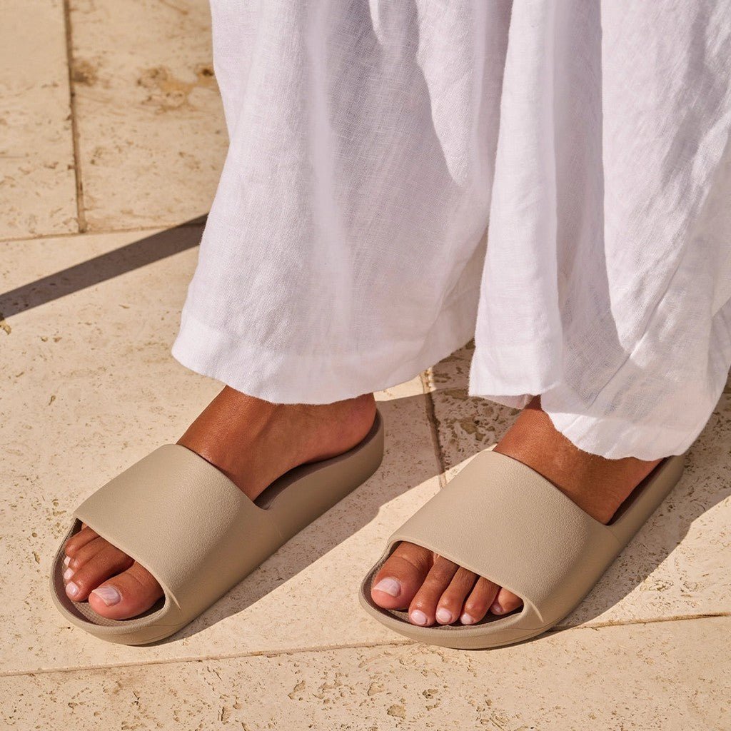 Archies Support Slides | Taupe - Cove. Beach Essentials