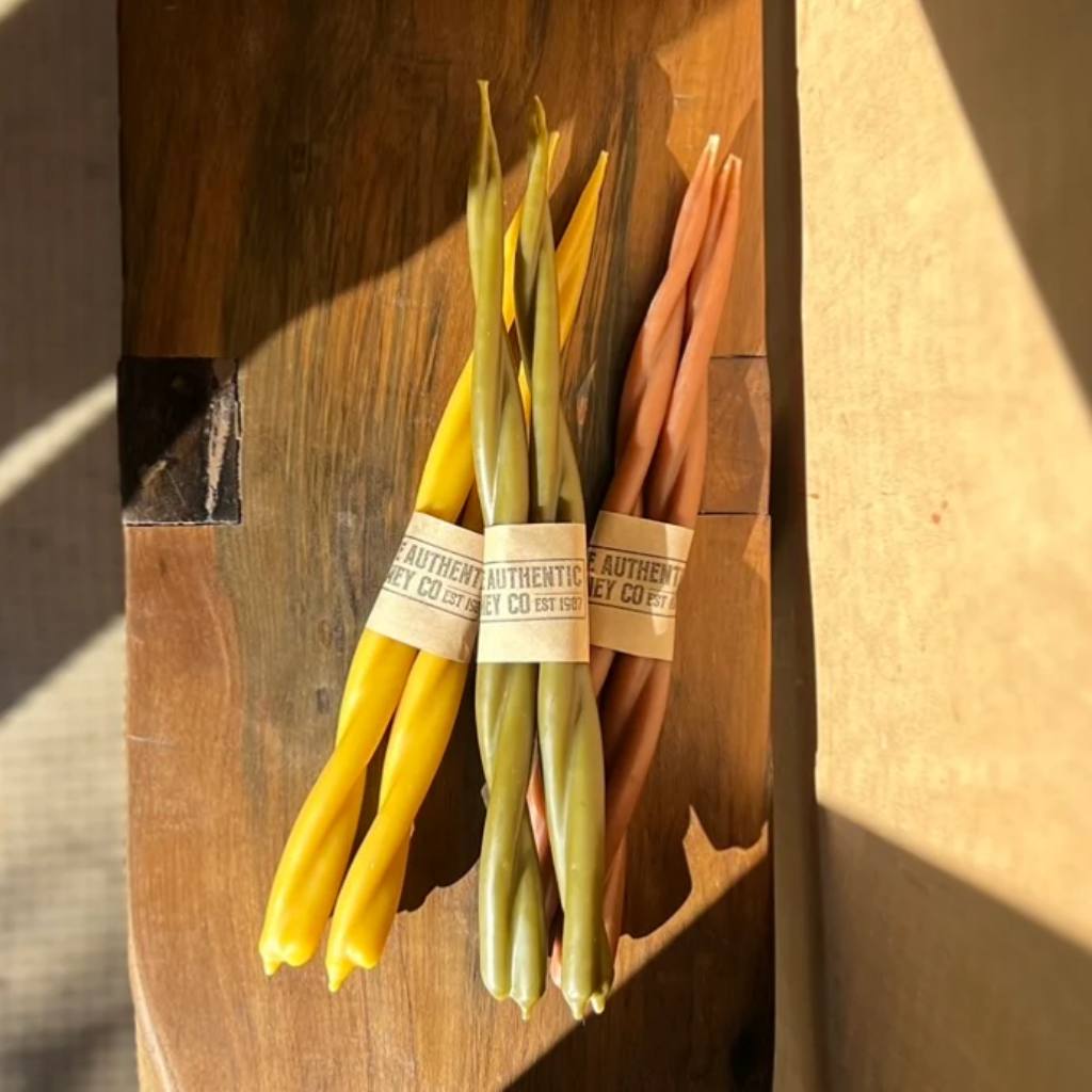 Authentic Honey Co. | Twist Candle Sets - Olive - Cove. Beach Essentials