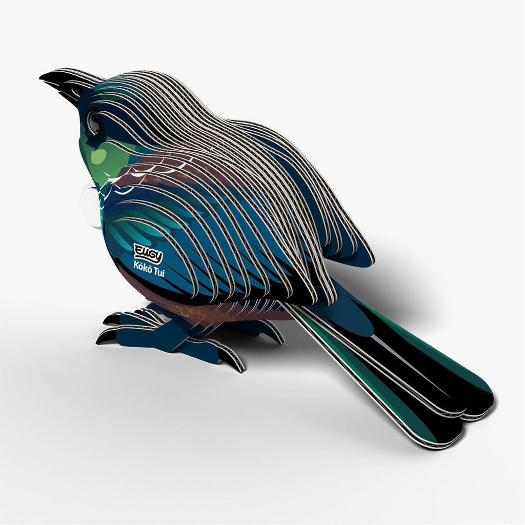 EUGY Kōkō Tūī 3D puzzle from another angle