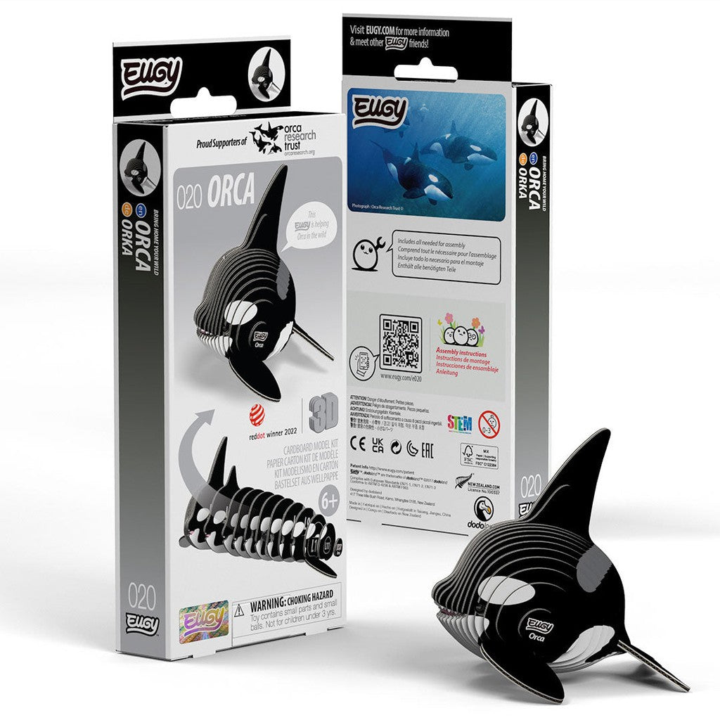 EUGY Orca 3D puzzle in its box