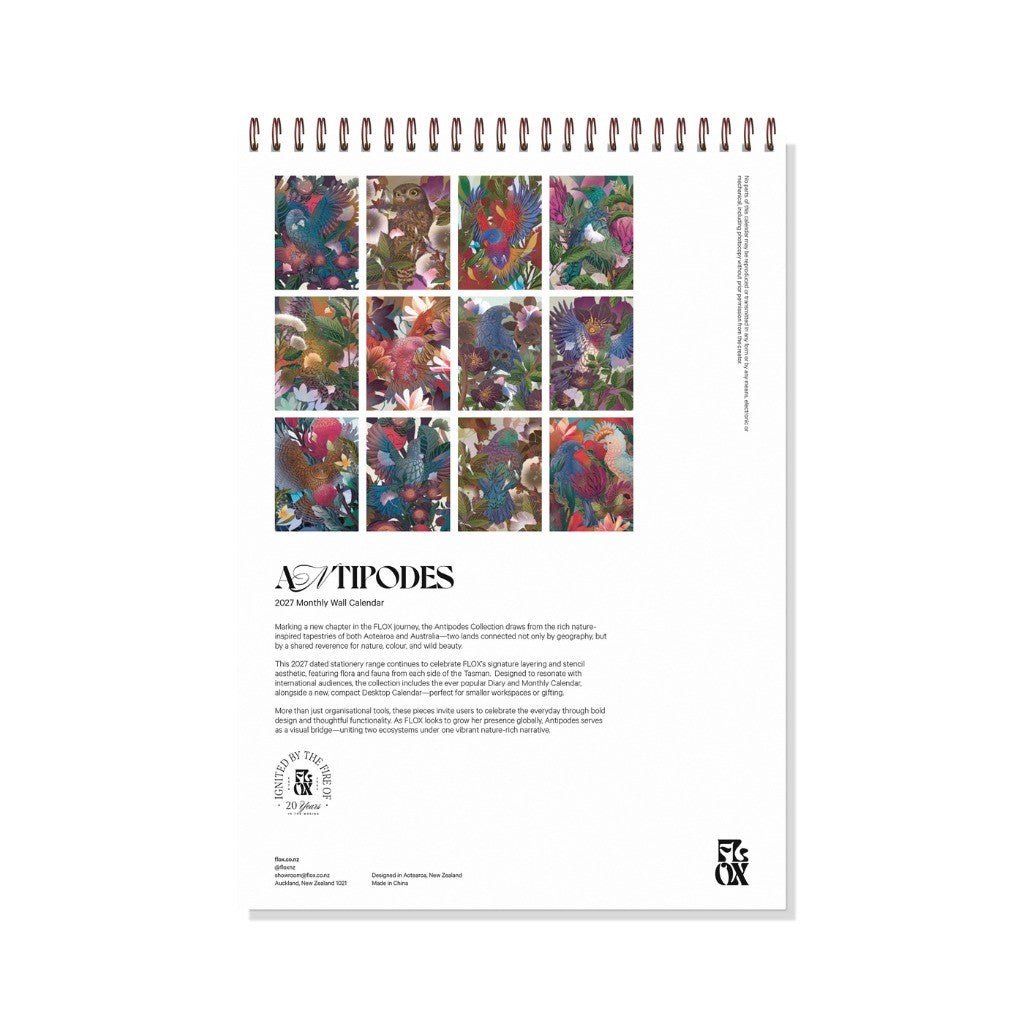 Flox | Antipodes 2027 Calendar - Cove. Beach Essentials