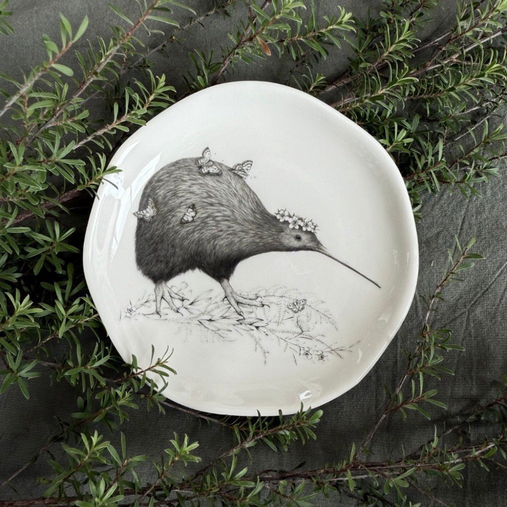 Katy Hayward | Trinket Dish - Walking with Aroha - Brown Kiwi - Cove. Beach Essentials