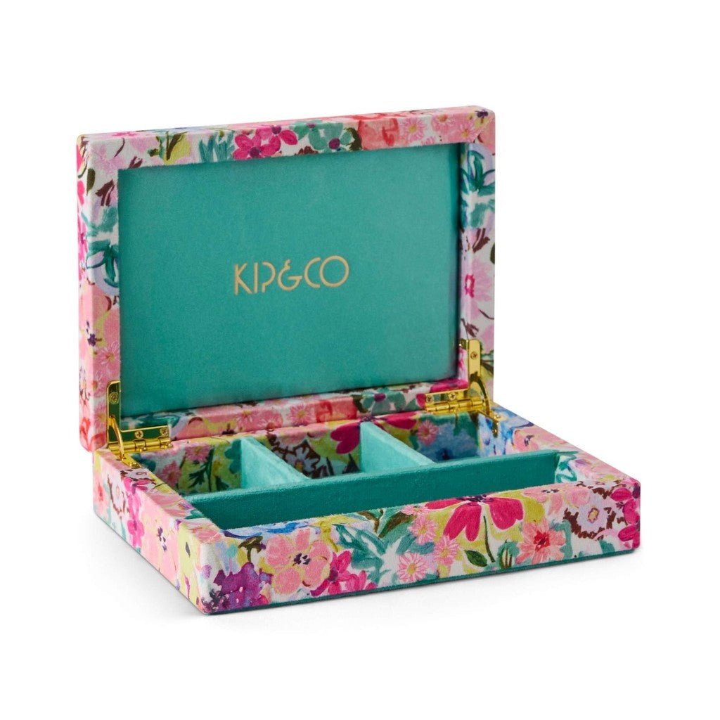 Kip & Co | Alfresco Velvet Jewellery Box Small - Cove. Beach Essentials