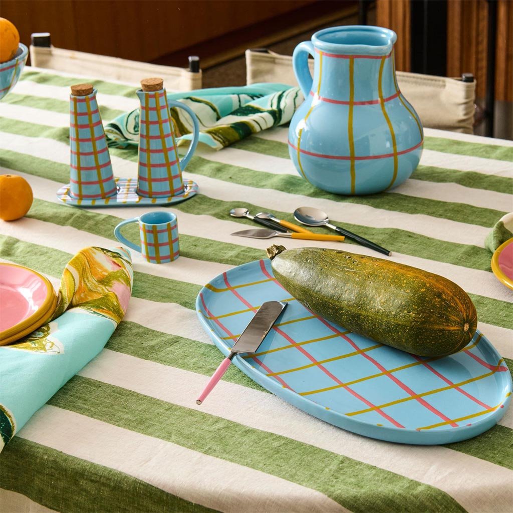 Kip & Co | Callaway Tartan Oil and Vinegar Set - Cove. Beach Essentials