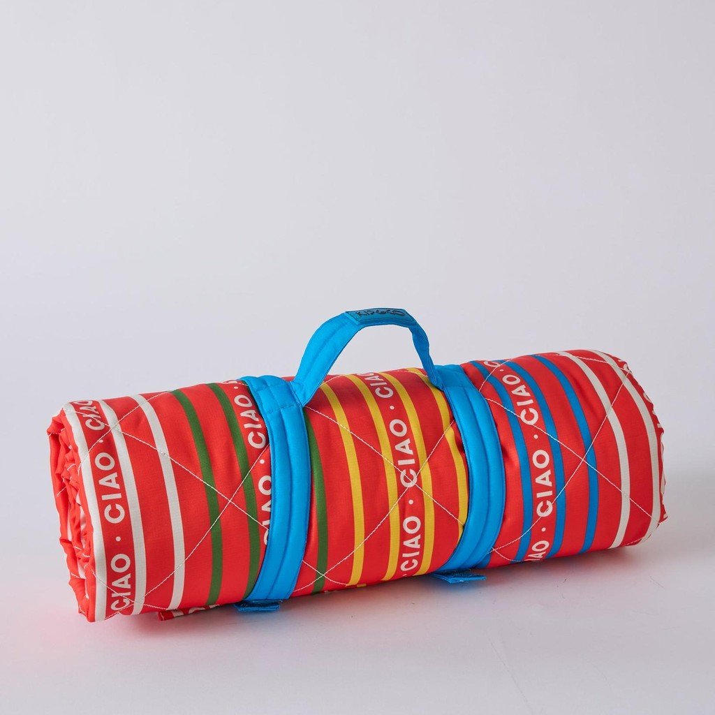 Kip & Co | Ciao Stripe Picnic Mat - Cove. Beach Essentials