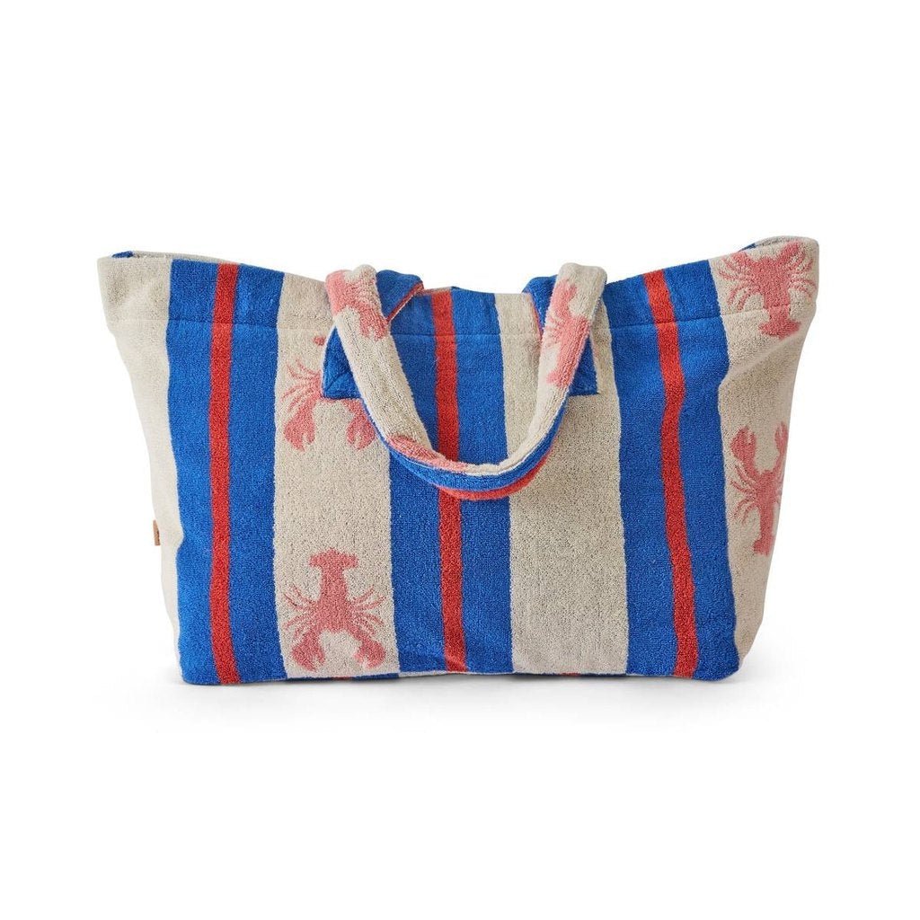Kip & Co | Lobster Fan Club Terry Oversized Beach Bag - Cove. Beach Essentials