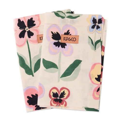 Kip & Co | Pretty Pansy 4P Napkin Set - Cove. Beach Essentials