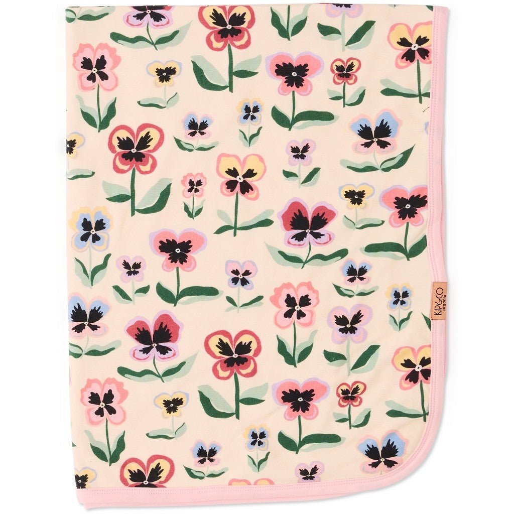 Kip & Co | Pretty Pansy Organic Cotton Snuggle Blanket - Cove. Beach Essentials