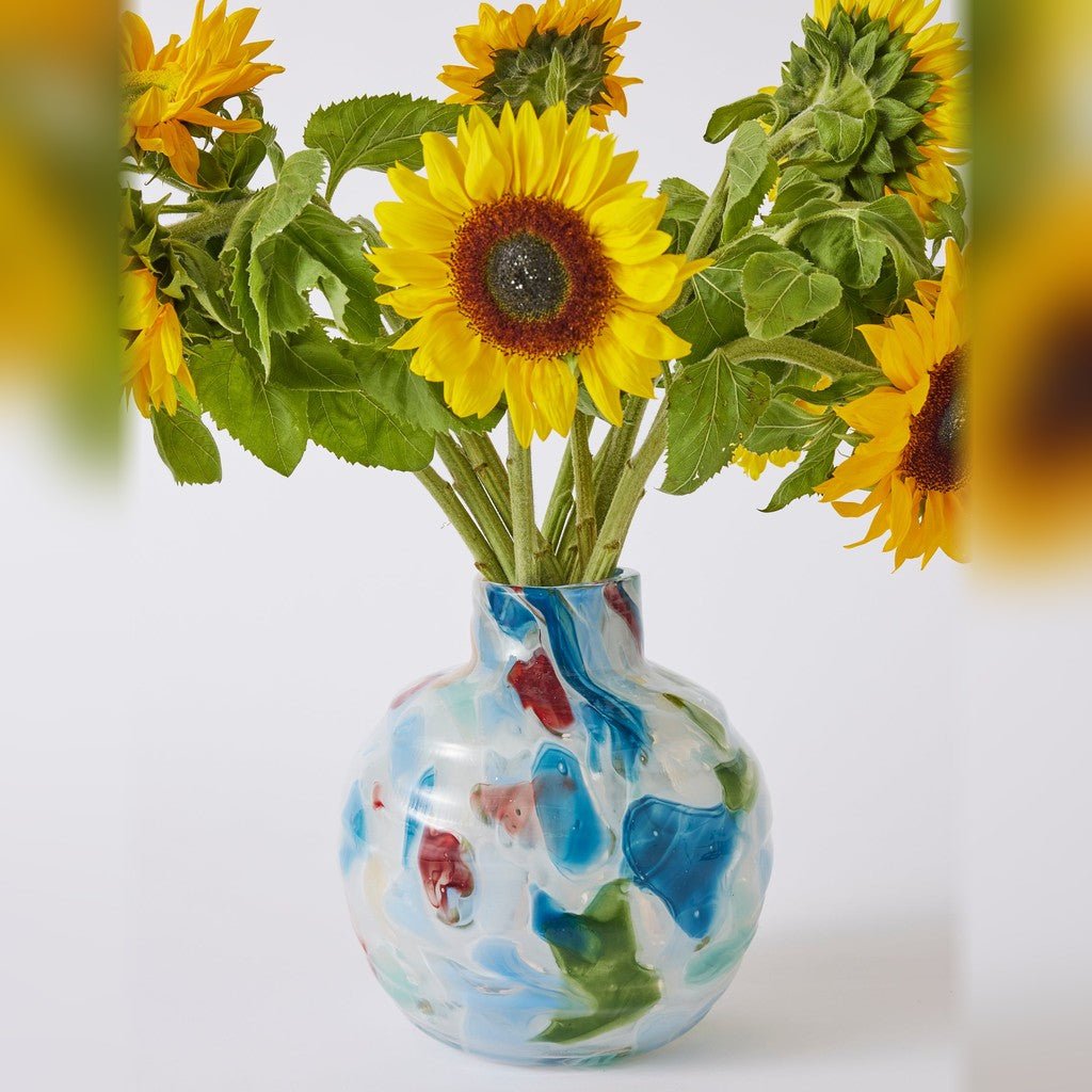 Kip & Co | Swirl Portofino Round Vase - Cove. Beach Essentials