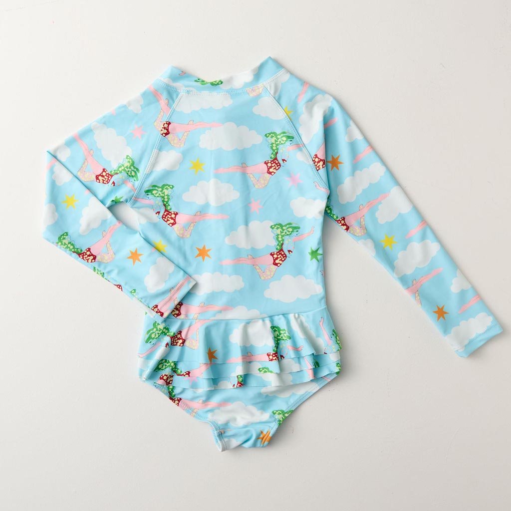 Kip & Co x The Beatles Lucy In The Sky With Diamonds Long Sleeve Bathers - Cove. Beach Essentials