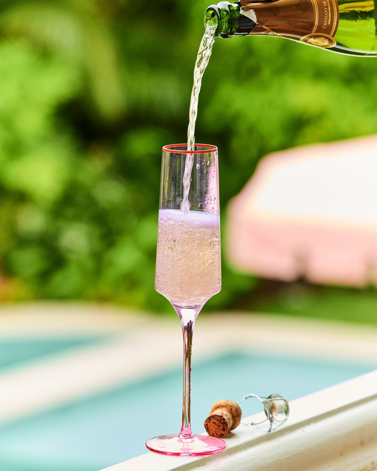 Kip & Co | Lilac Colour Block Champagne Glass 2P Set