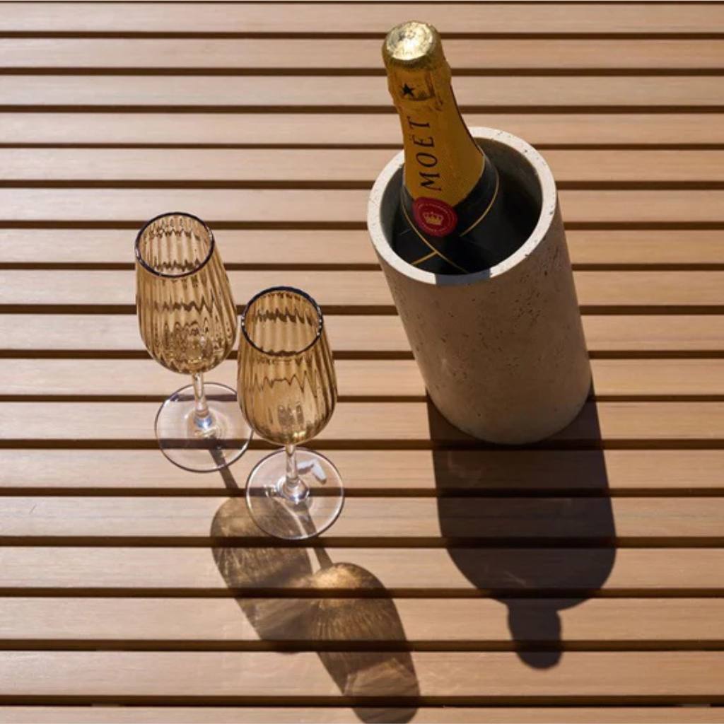 Ned | Light Travertine Wine cooler - Cove. Beach Essentials