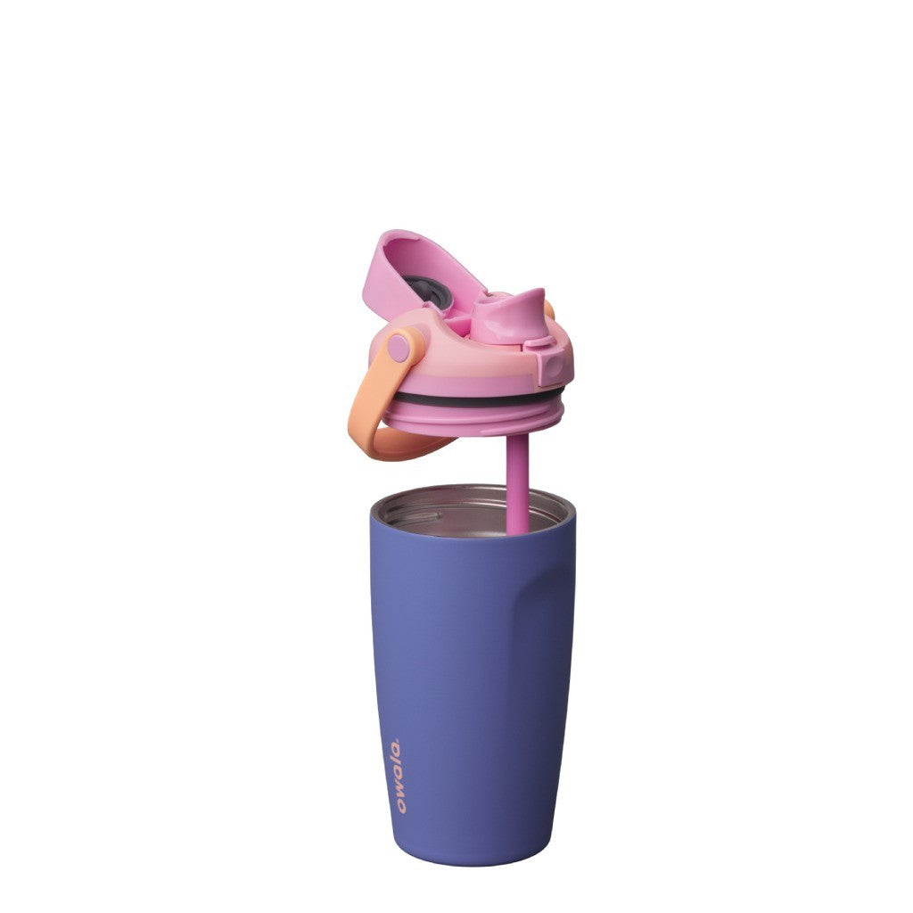Owala FreeSip Sway Water Bottle 530ml Wild Child with the lid and straw parts separated