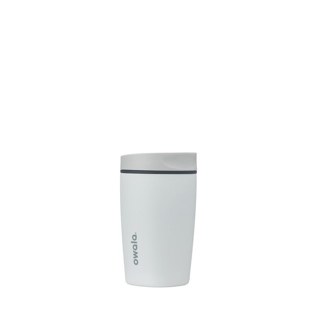 Owala SmoothSip Slider Travel Mug 355ml Shy Marshmallow on white