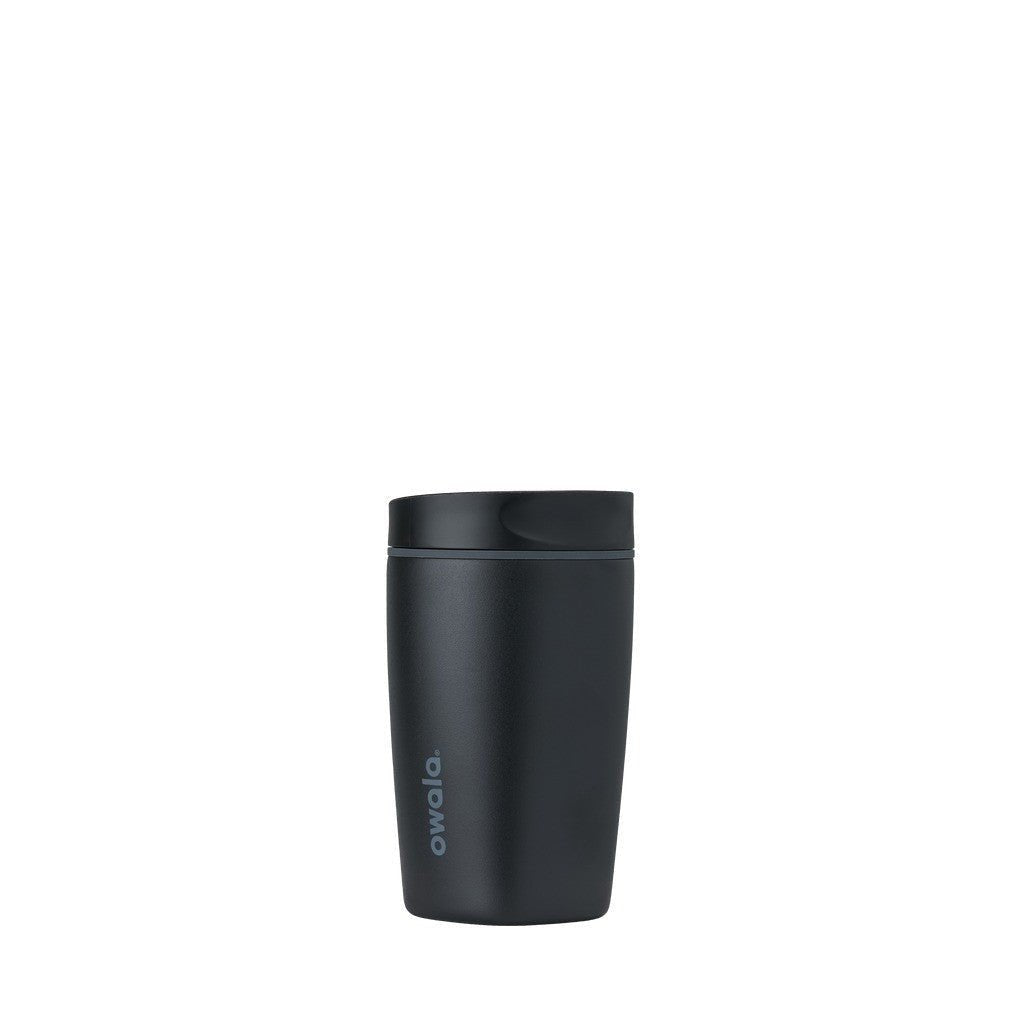 Owala SmoothSip Slider Travel Mug 355ml Very, Very Dark on white