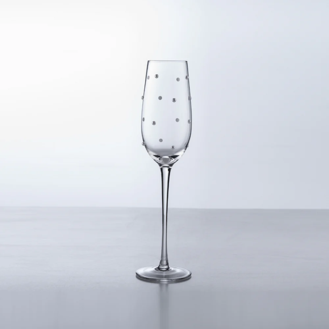 The Perfect Pearl Champagne Flute- Set of 4 Clear