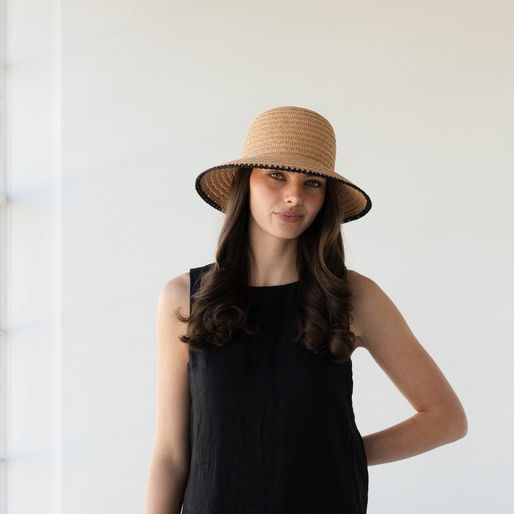 SOPHIE | So Shady Stitch - Natural w Black - Cove. Beach Essentials