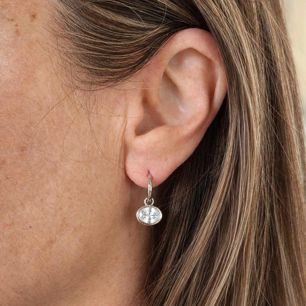 Sorella Of May | Elise Sterling Silver Huggie Earrings - Cove. Beach Essentials