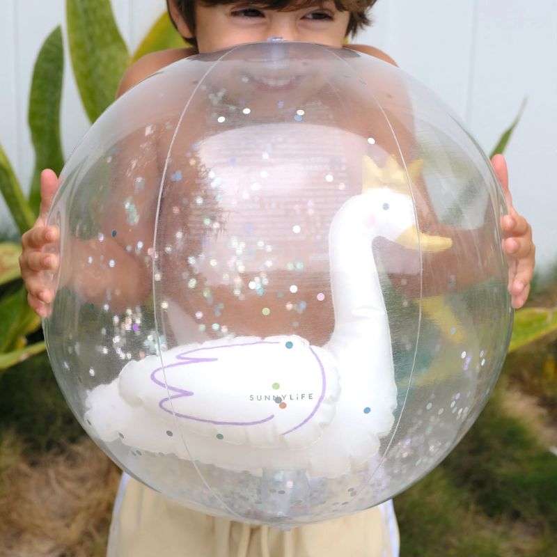 SunnyLife | Inflatable Beach Ball W 3D Princess Swan Multi - Cove. Beach Essentials