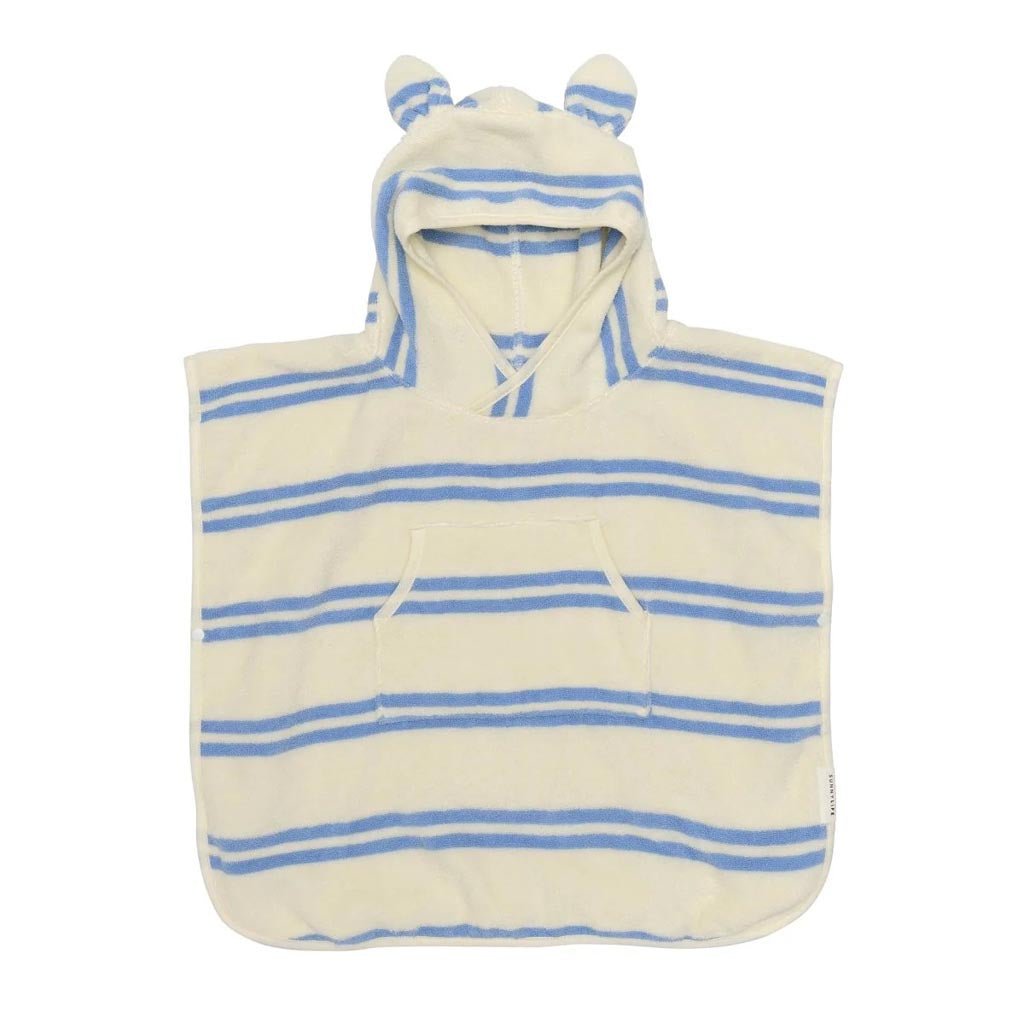 SunnyLife | Kids Character Hooded Towel Sammy the Seagull Blue Stripe - Cove. Beach Essentials