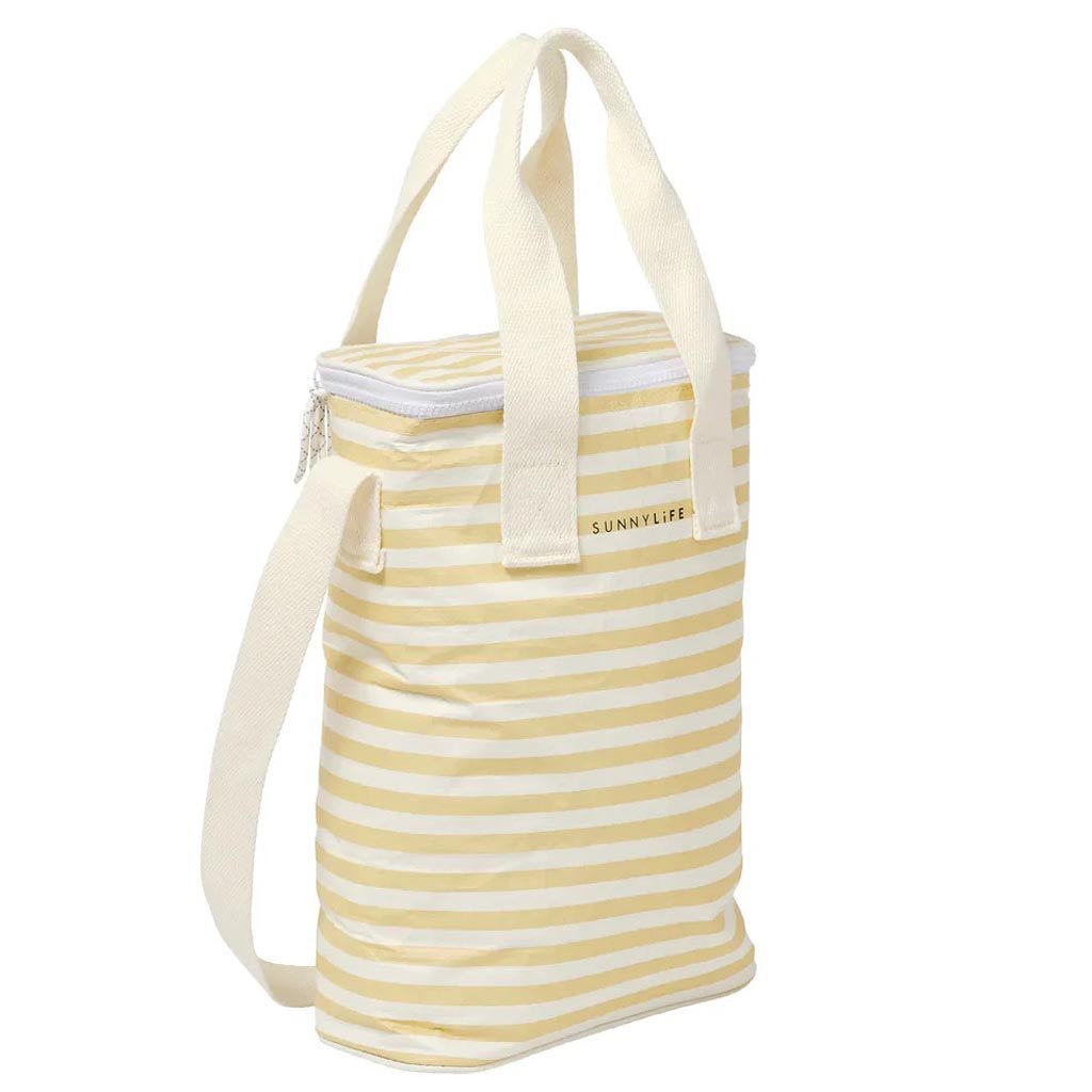 SunnyLife | Light Cooler Drinks Bag Butternut Stripe - Cove. Beach Essentials