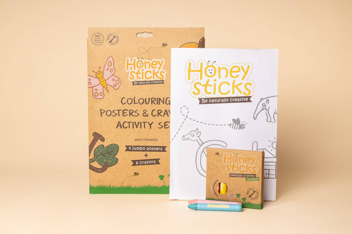 Honeysticks | Jumbo Posters and Crayons Activity Set