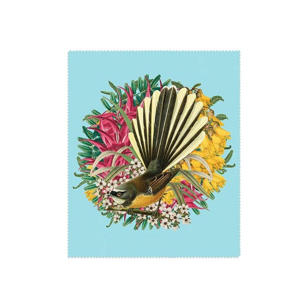 Botanical Fantail Lens Cloth design