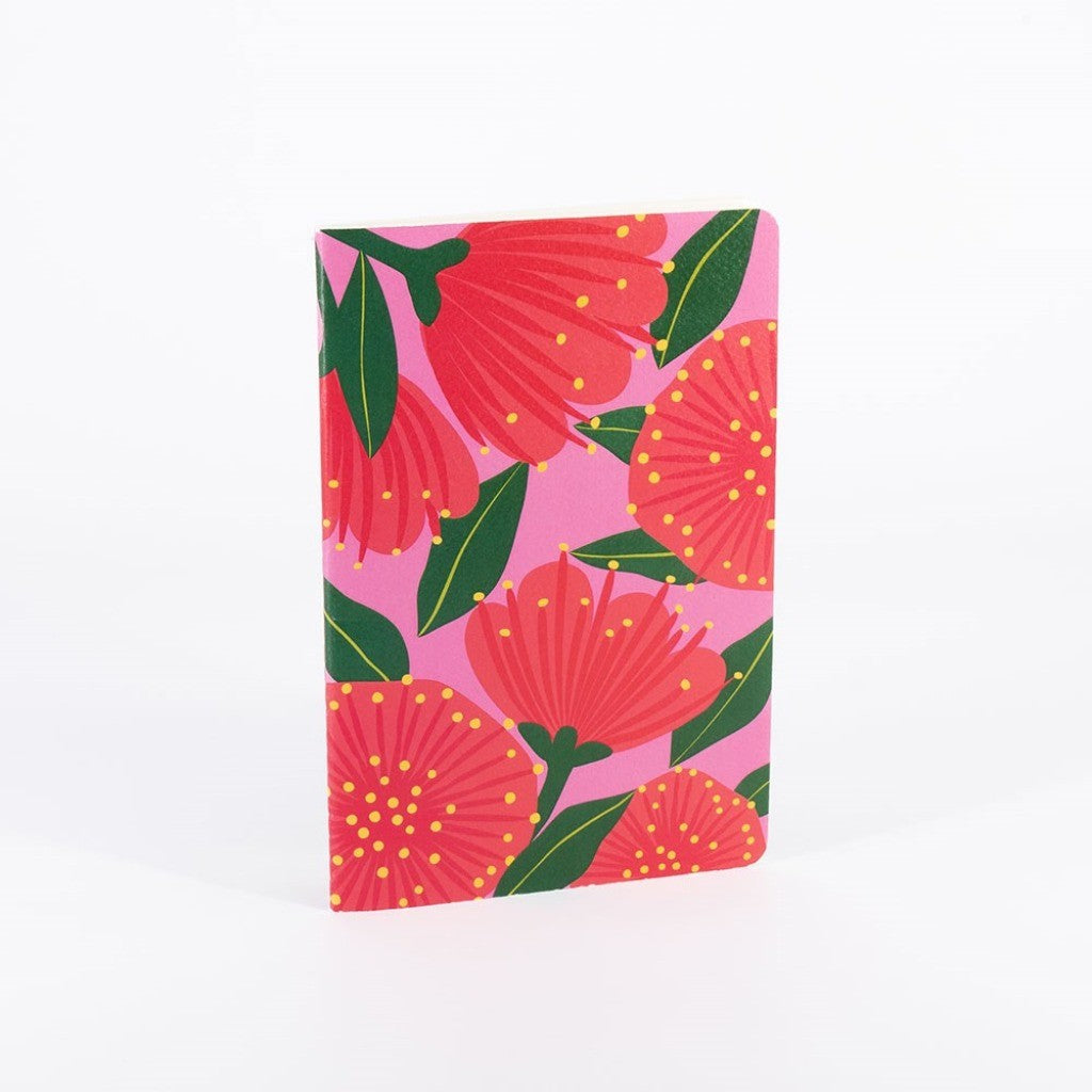 Pink pohutukawa notebook from the Bright Botanical set