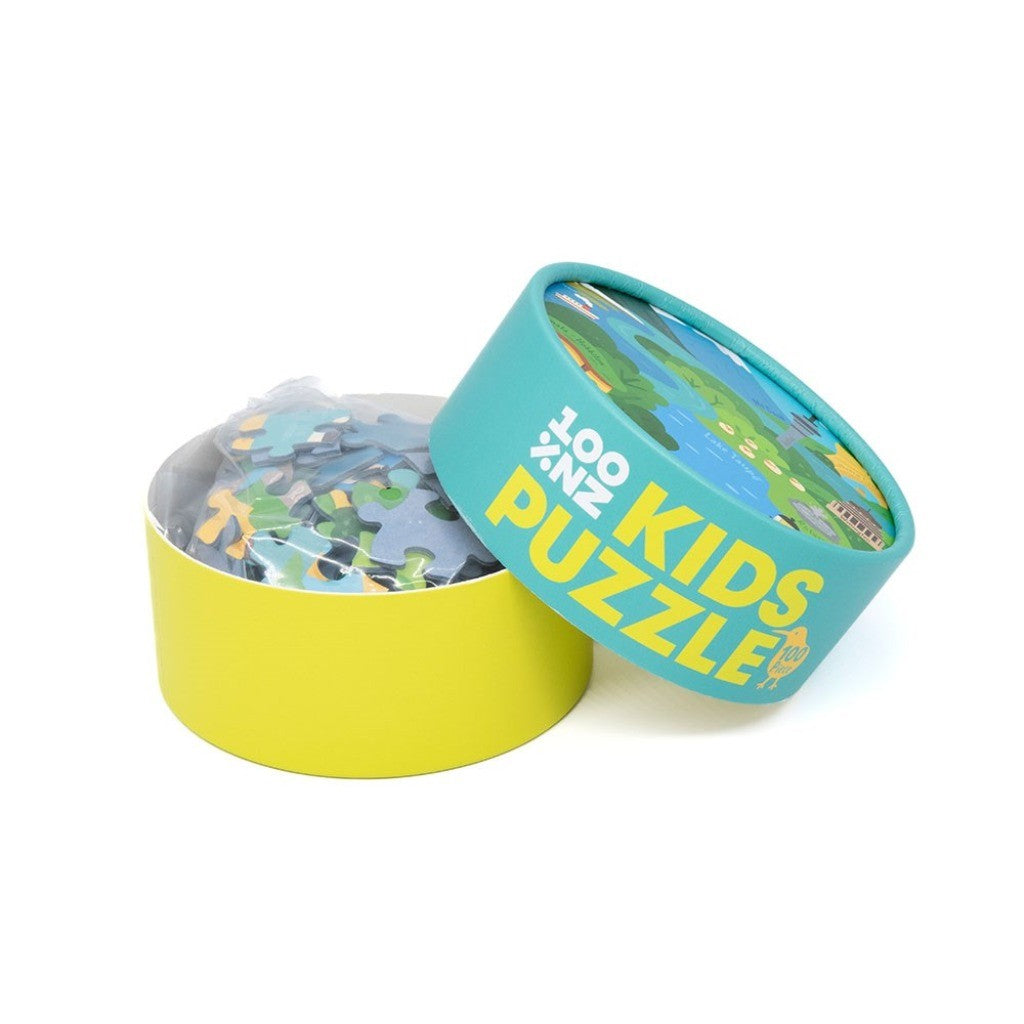 NZ Highlights Kids Puzzle tin with lid off