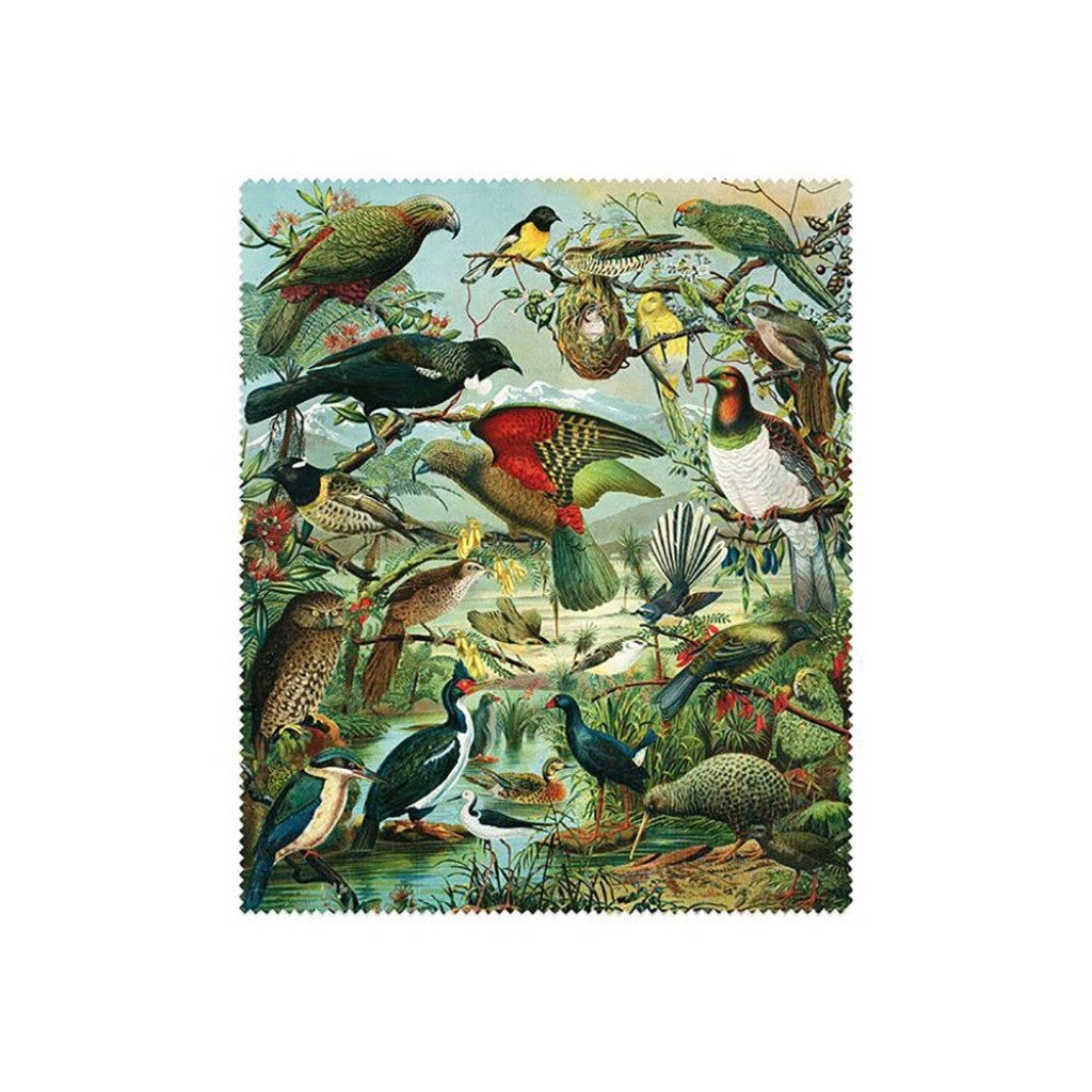 NZ Native Birds Lens Cloth design