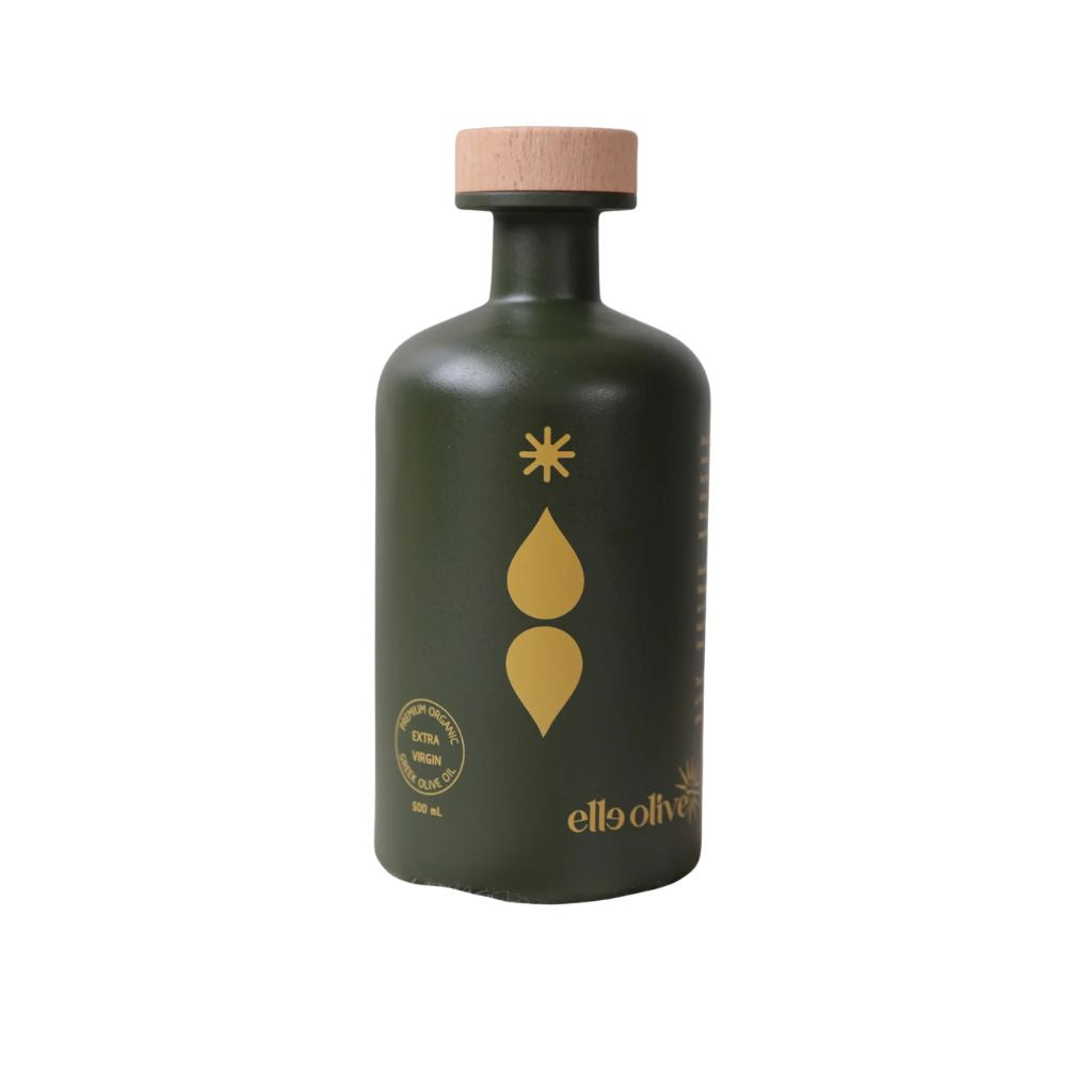 500ml Extra Virgin Greek Olive Oil - Green | Elle Olive
