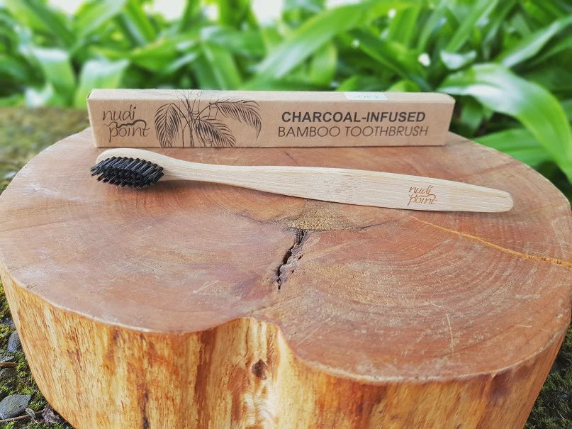 Nudi Point Charcoal Infused Bamboo Toothbrush