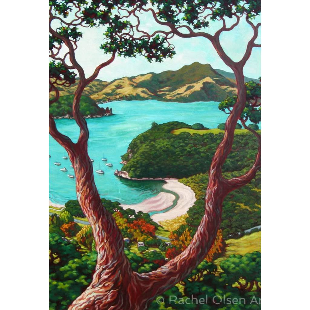 Rachel Olsen Greeting Card - Above Flaxmill Bay