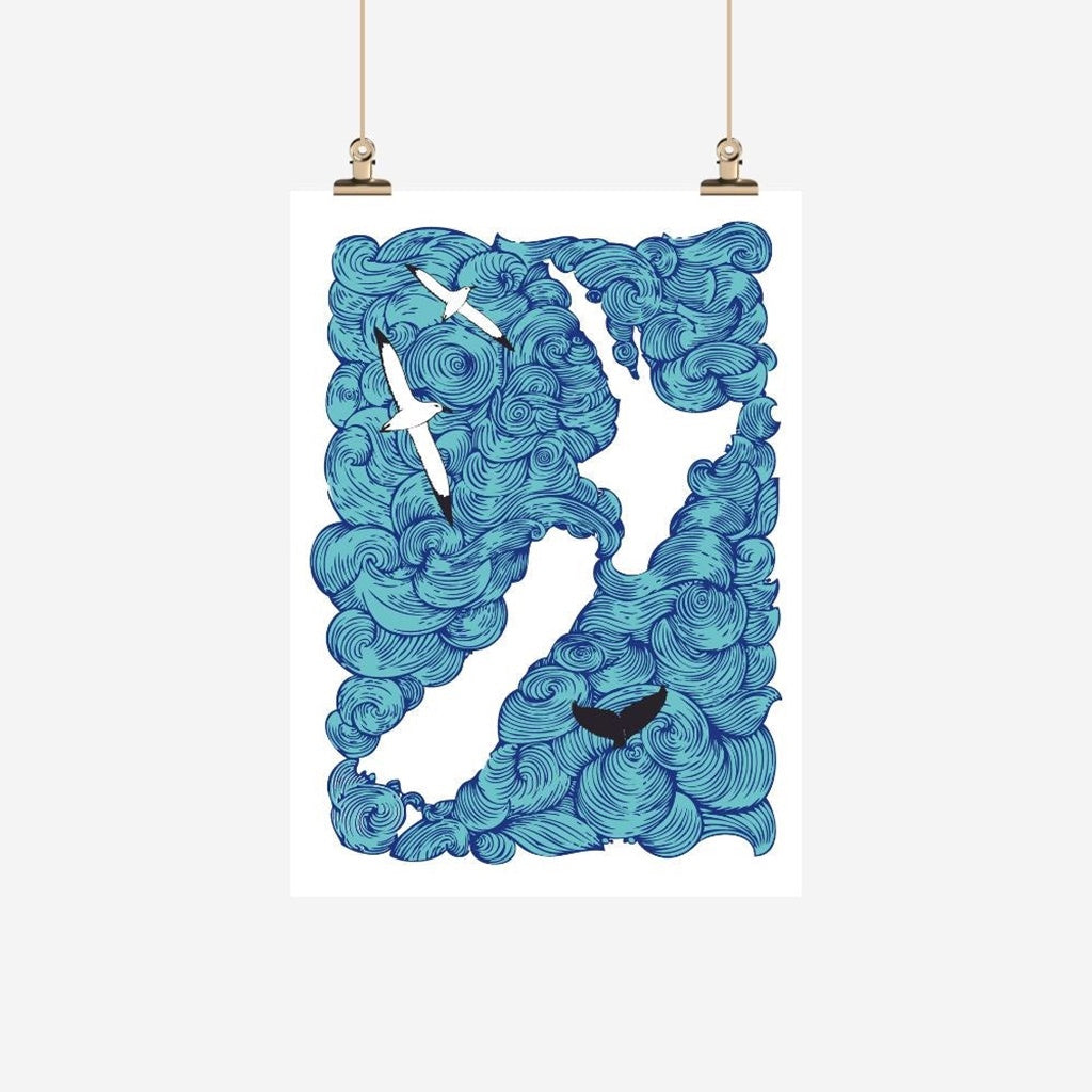 Ali Davies | Tea Towel - Earth Sea Sky