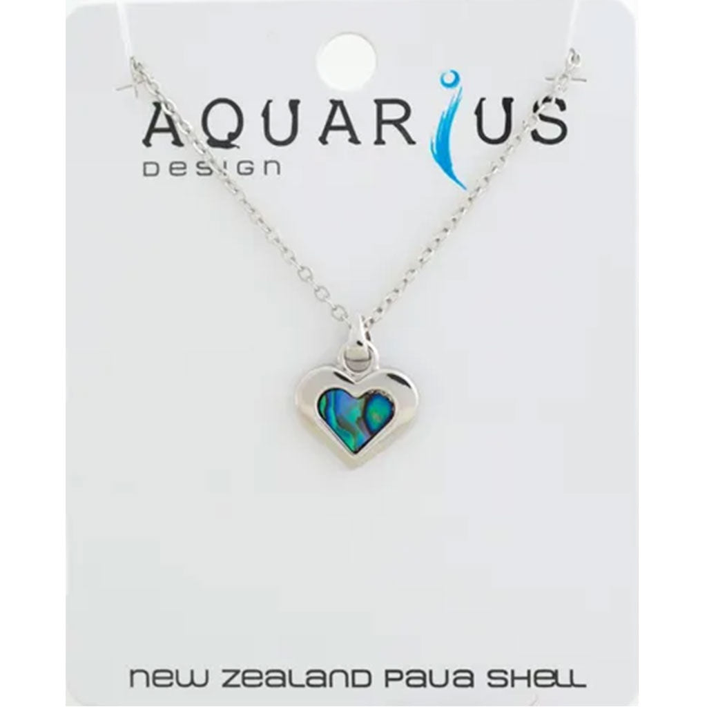Aquarius Paua Heart Pendant PAE 1222