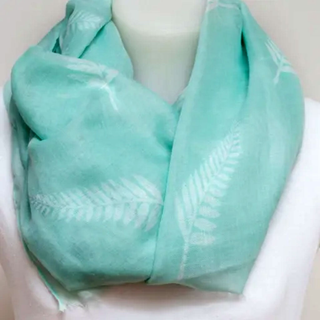 Aquarius Dusty Aqua Small Fern Scarf