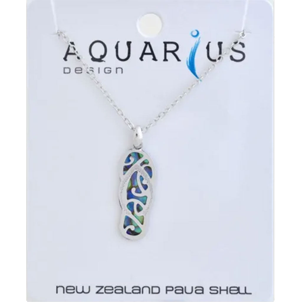 Aquarius Paua Jandal Filigree Pendant