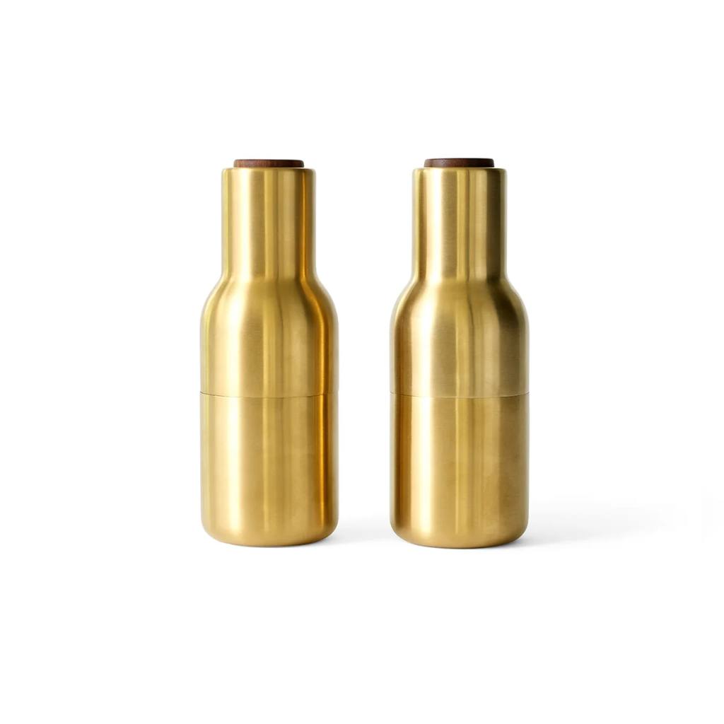 Audo Bottle Grinder set: elegant, efficient salt & pepper shakers in various colors, easy to use and clean.