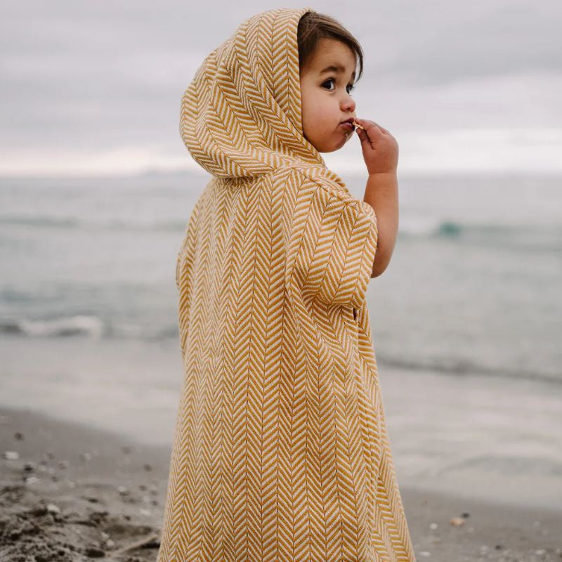 Cala Beach Essentials Kids Small Poncho Mustard