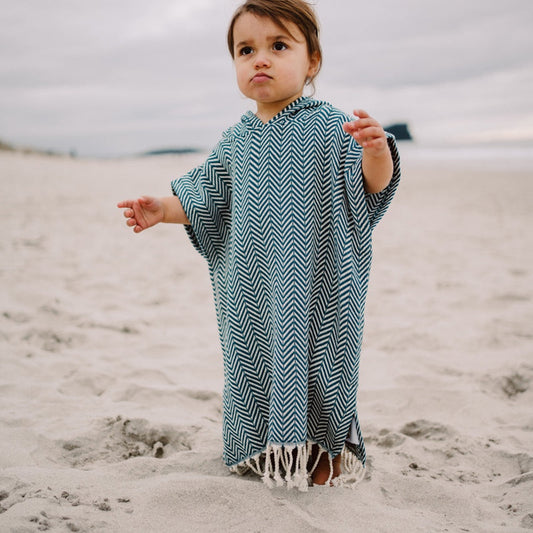 Cala Beach Essentials Kids Small Poncho Ocean Blue