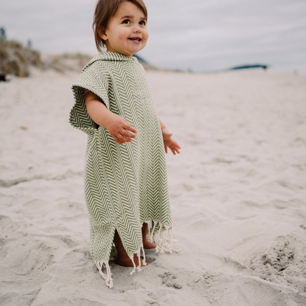 Cala Beach Essentials | Kids Small Poncho - Olive Green